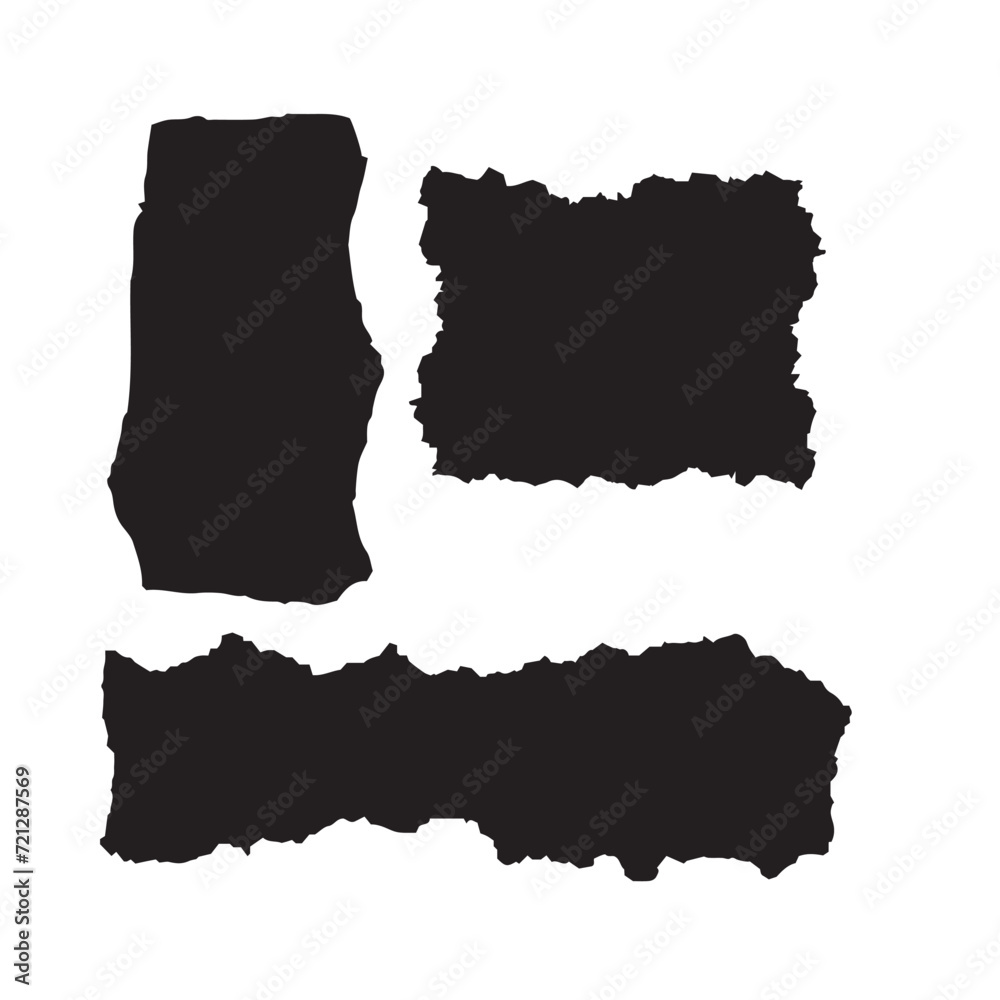 Abstract Torn Paper Silhouettes, Torn papers silhouettes for banners Abstract Torn Paper Silhouettes, Torn papers silhouettes for banners
