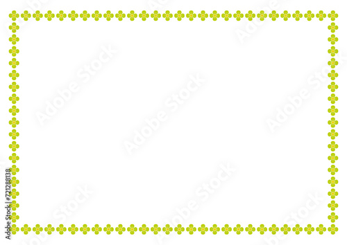 Vector  Flower frame with space for your text or photo. Decorative Floral border frame.