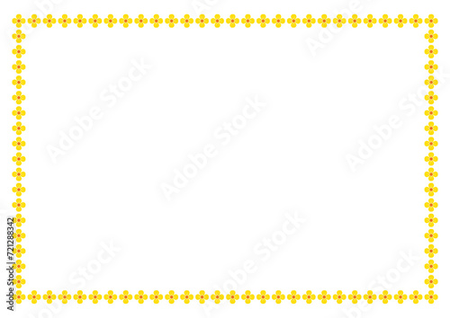 Vector  Flower frame with space for your text or photo. Decorative Floral border frame.