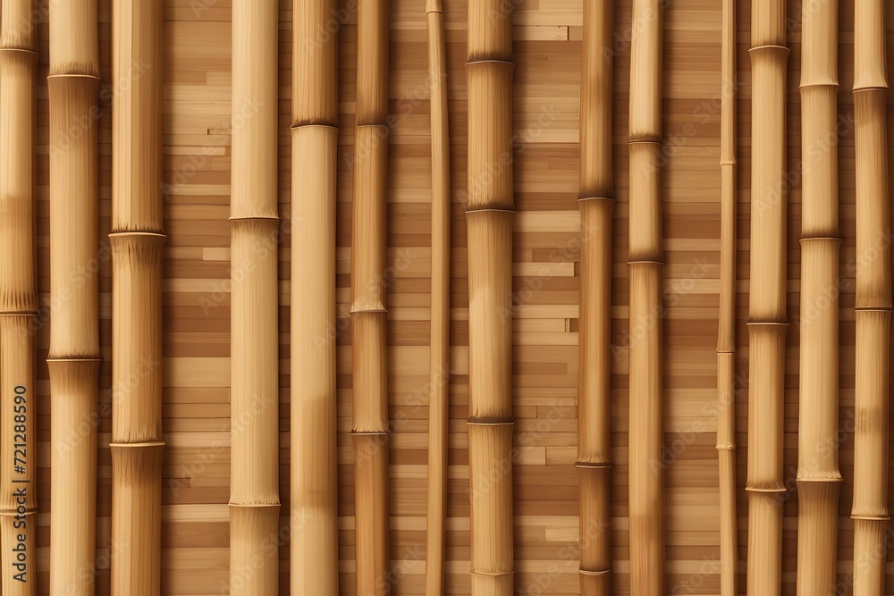 Naklejka premium Realistic bamboo texture background, created by ai generated