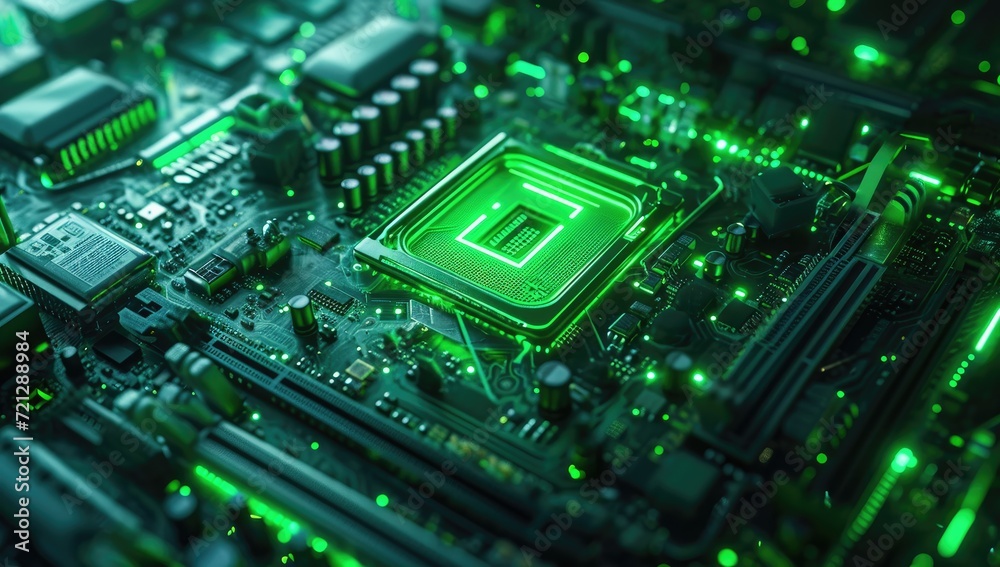 An electronic circuit board serves as the backdrop, symbolizing central computer processors within the realm of technology. An electronic circuit board serves as the backdrop, symbolizing central computer processors within the realm of technology.