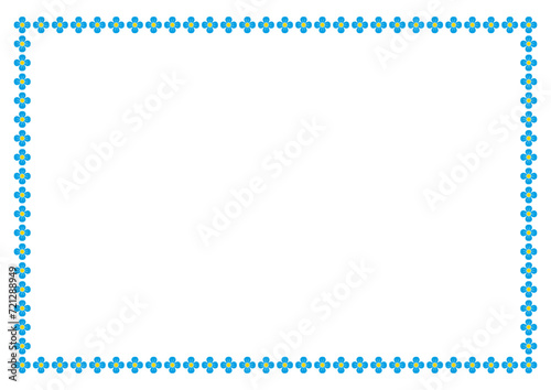Vector  Flower frame with space for your text or photo. Decorative Floral border frame.