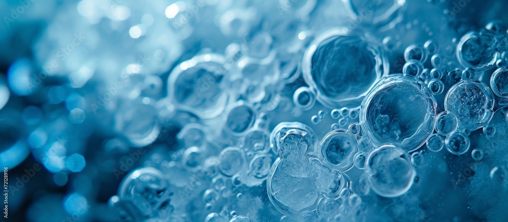 Frozen Air Bubbles Create Captivating Ice Texture