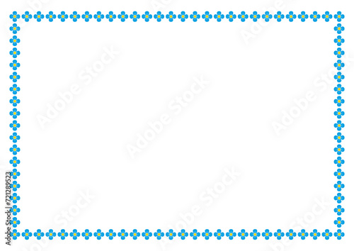 Vector  Flower frame with space for your text or photo. Decorative Floral border frame.