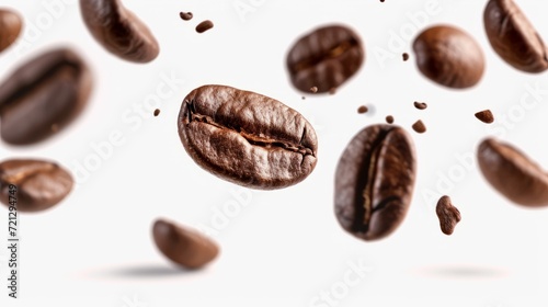 Aromatic Palette  Exploring the Rich World of Ground Coffee Beans and Coffee Beans Background 