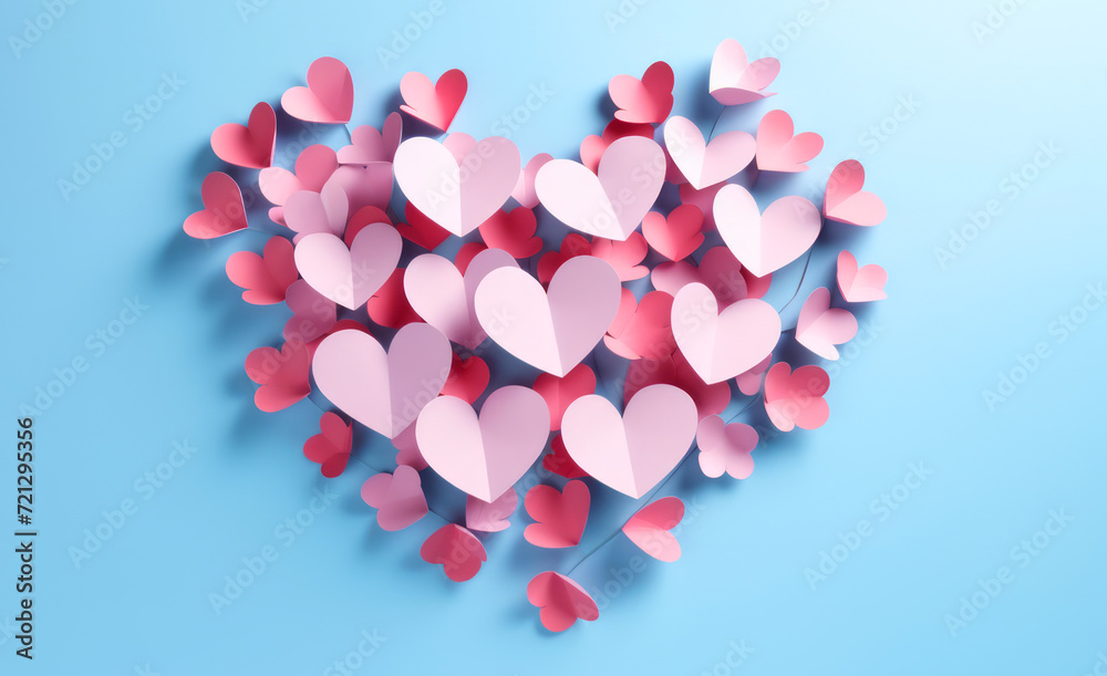 Corazones de papel. Corazones de papel.