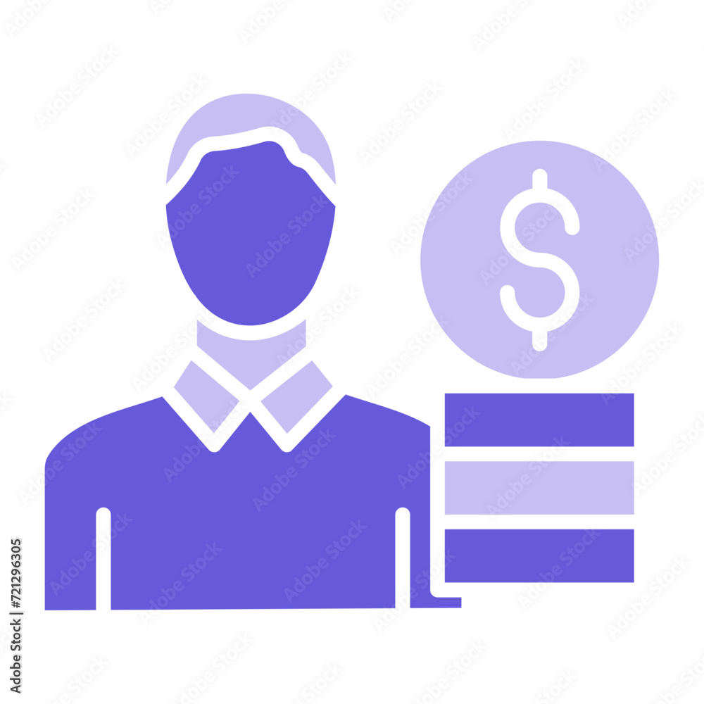 Obraz premium Male Financial Advisor Icon of Accounting iconset.