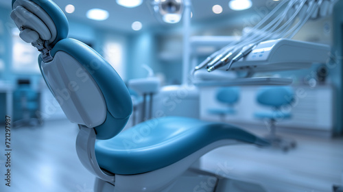 Dental clinic and dental care by dentists In a clean, modern white room