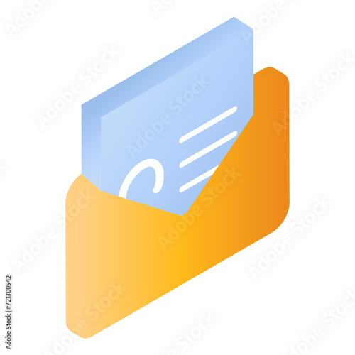 Catch All Emails isometric Concept, Email Exchange Stock illustration, Send and receive message vector icon design, Cloud computing and Internet hosting services Symbol, inbox outbox sign