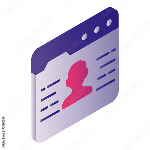 Webinar isometric Concept, Expert on Demand Avatar stock illustration, Online conferencing Vector color Icon Design, Cloud computing and Web hosting services Symbol, Work from Home Sign