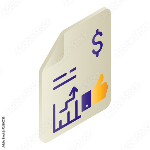 High Click through rate isometric Concept, High conversion Sign, Increasing CTR Stock illustration, Financial Growth with Small Graph Vector Icon Design, SEO and Digital Marketing Symbol, 