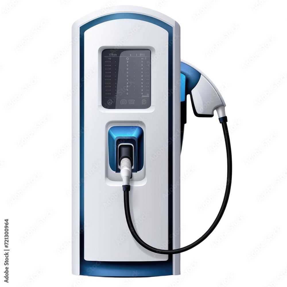electric car charger white background