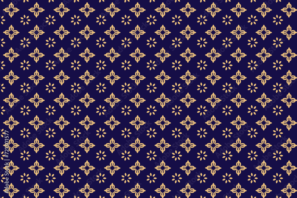 Luxury floral geometric pattern. Seamless vector background. Golden yellow pattern on blue background. Contemporary modern style abstract pattern design. Luxury floral geometric pattern. Seamless vector background. Golden yellow pattern on blue background. Contemporary modern style abstract pattern design.