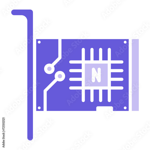 Network Interface Card Icon of Computer and Hardware iconset.