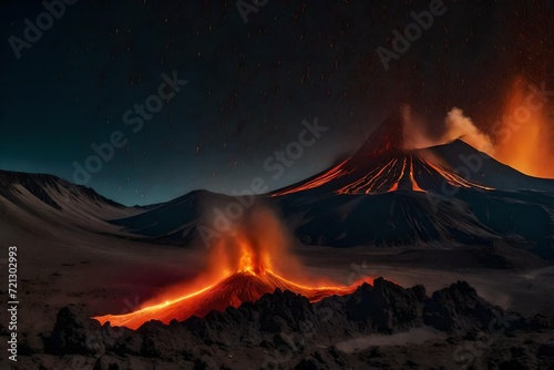 illustration volcanic eruption
