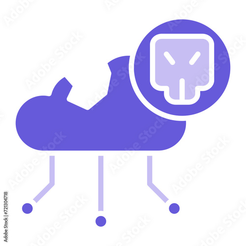 Infected Cloud Icon of Cyber Security iconset.