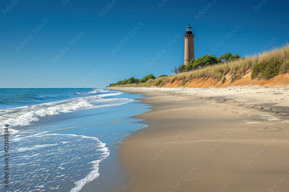 Fototapeta premium View of Lighthouse from the beach