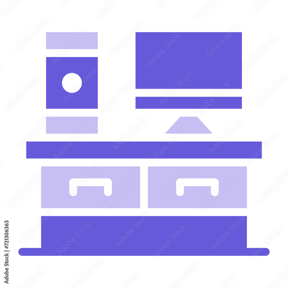 Computer Table Icon Computer Table Icon