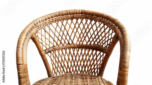 Weave chair handmade, product vintage style isolated on white background with clipping path