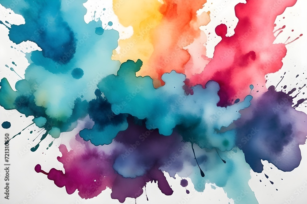 Abstract Captivating Watercolor Stains background