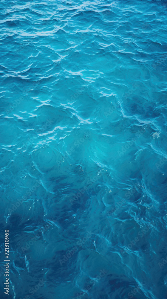 Blue sea water surface with ripples. Natural background and texture .