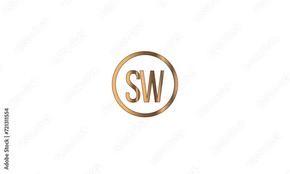 SW, WS, S, W Abstract Letters Logo Monogram SW, WS, S, W Abstract Letters Logo Monogram