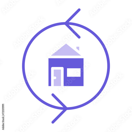 House Exchange Icon of Real Estate iconset.