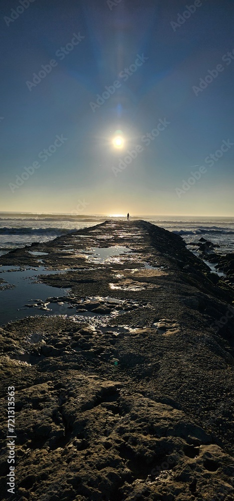 sunset on the beach