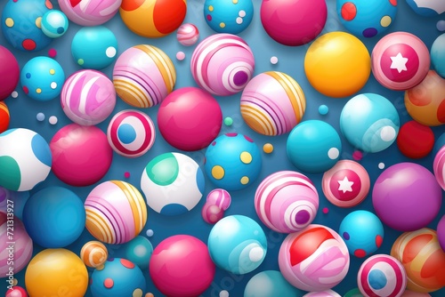 seamless pattern with colorful balls
