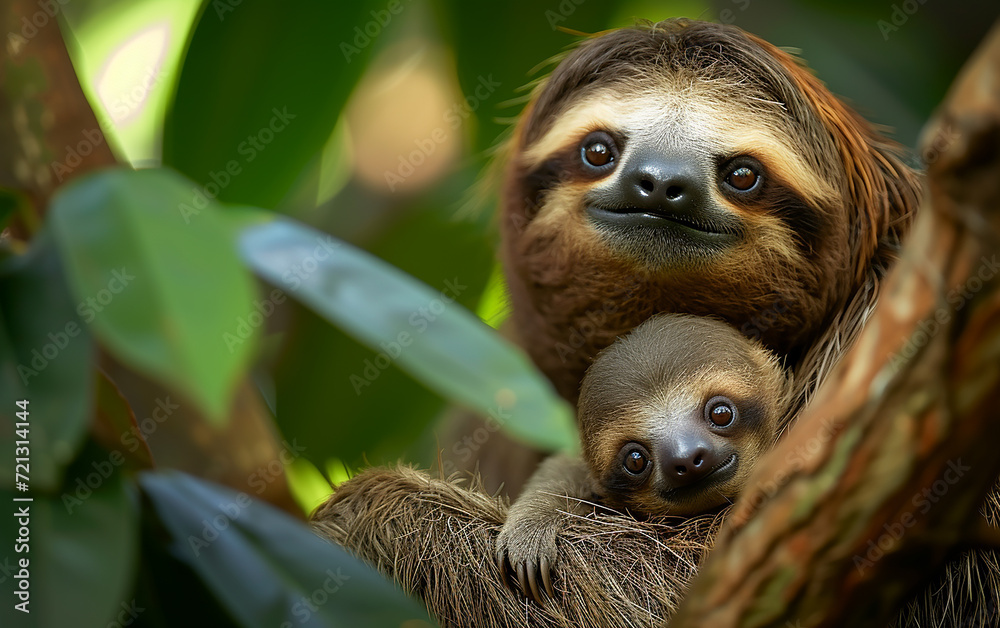 preguiça com bebê linda composição fotográfica preguiça com bebê linda composição fotográfica