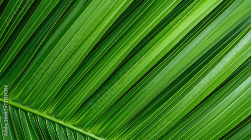 Close up of green palm leaf texture background. Nature and environment concept . © Art AI Gallery