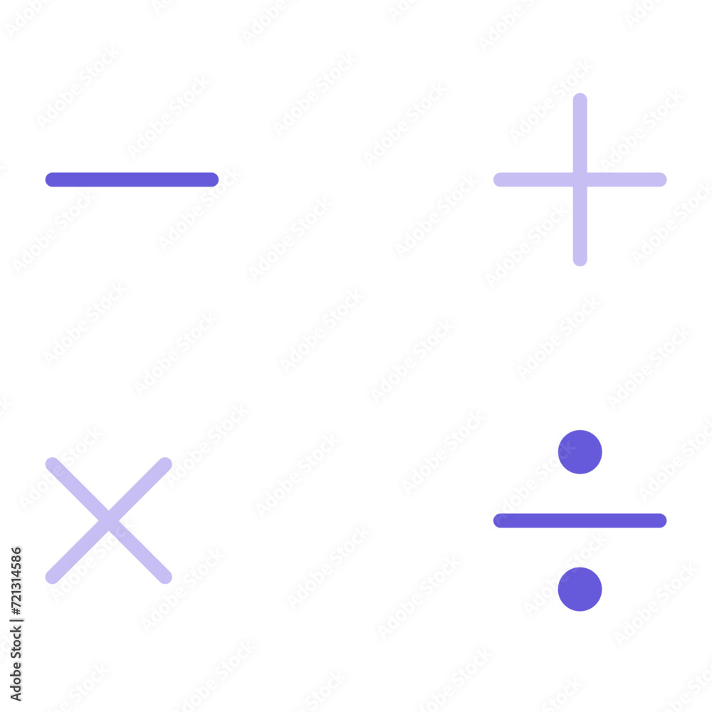 Obraz premium Mathematics Icon of Learning iconset.