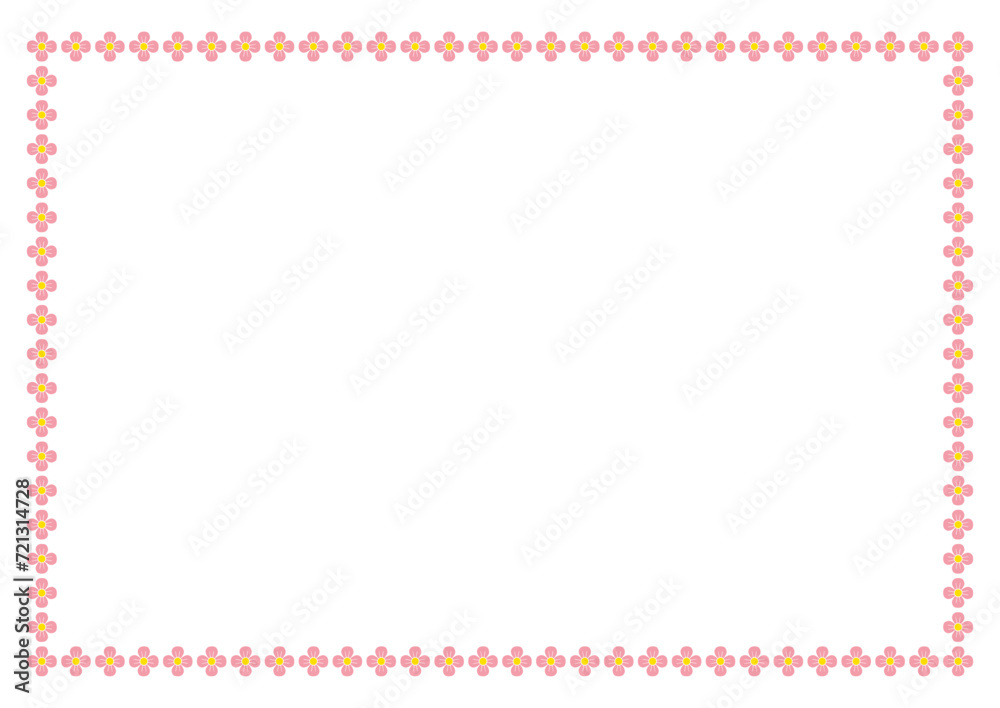 Vector  Flower frame with space for your text or photo. Decorative Floral border frame.