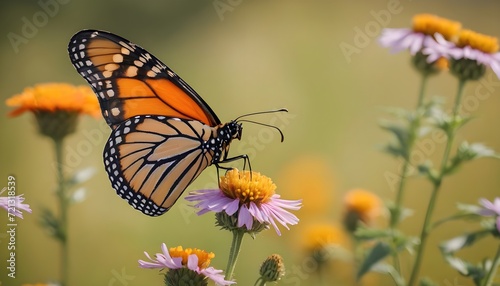 monarch butterfly on a flower © shutterhero