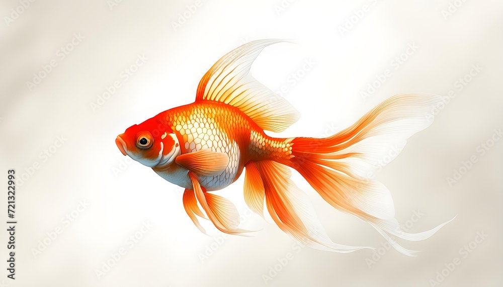 Fototapeta premium Beautiful Isolate Goldfish