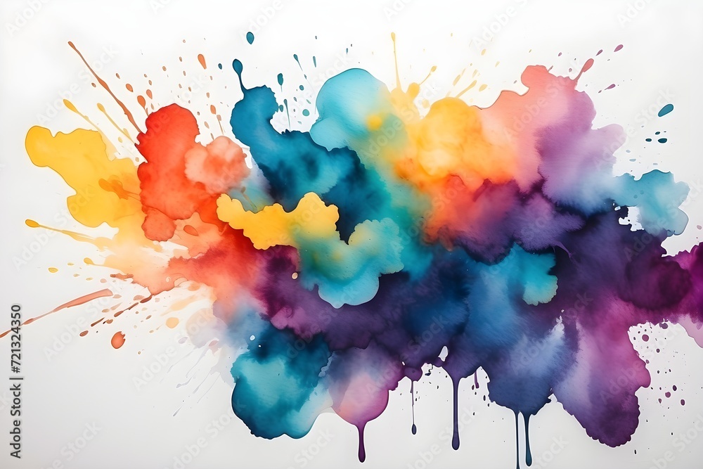 Fototapeta premium Abstract Captivating Watercolor Stains background