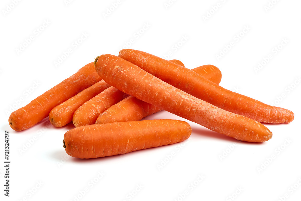 Peeled Carrots, isolated on white background. Peeled Carrots, isolated on white background.