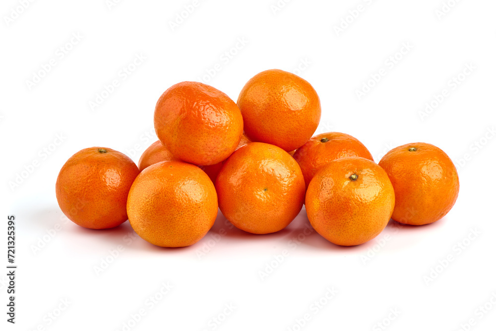 Fresh tangerines, isolated on white background. Fresh tangerines, isolated on white background.