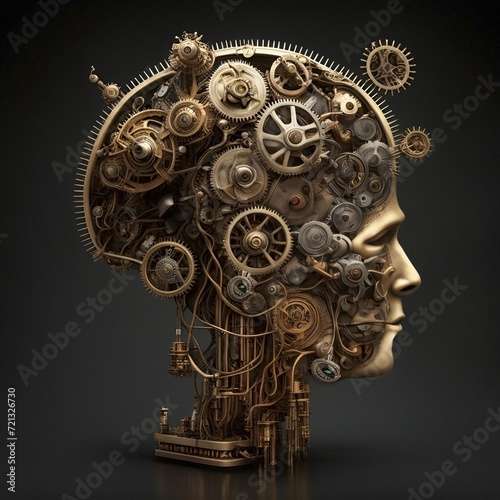 The human brain on a black background.