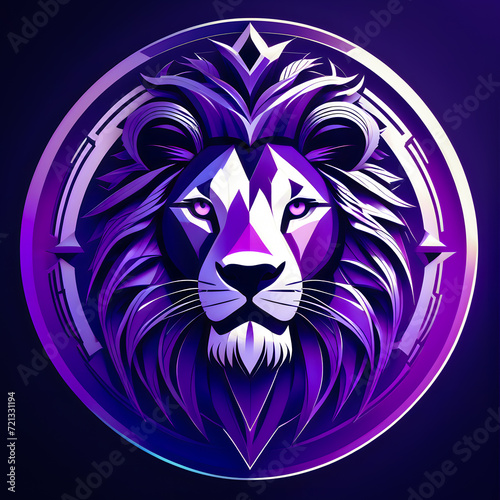 vector logo of lion. generative ai