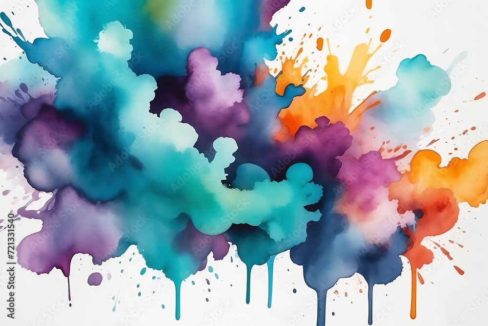 Fototapeta premium Abstract Captivating Watercolor Stains background