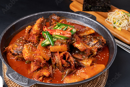 Gamjatang, pork backbone, hot pot, braised pollack, red chili paste pork bulgogi, bulgogi, side dish, Korean food