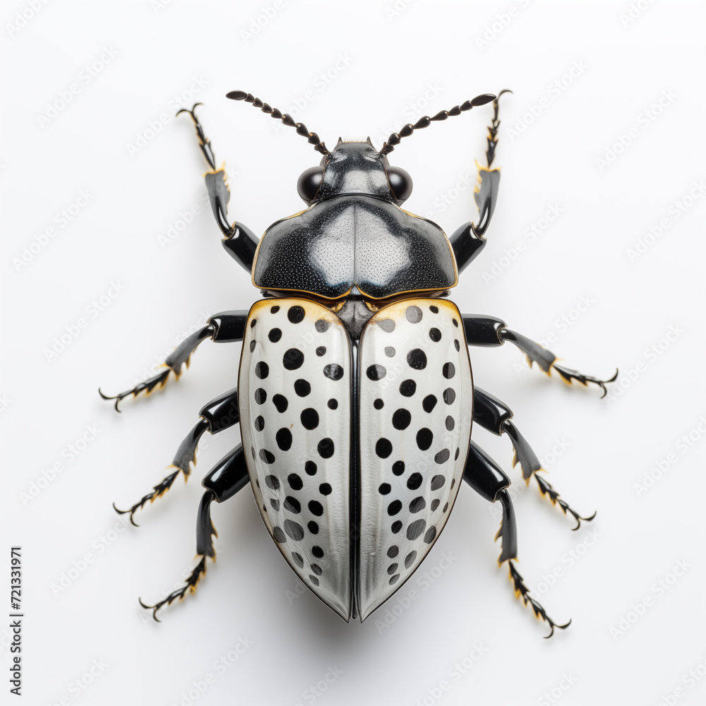 Naklejka premium Scarab beetle on white background