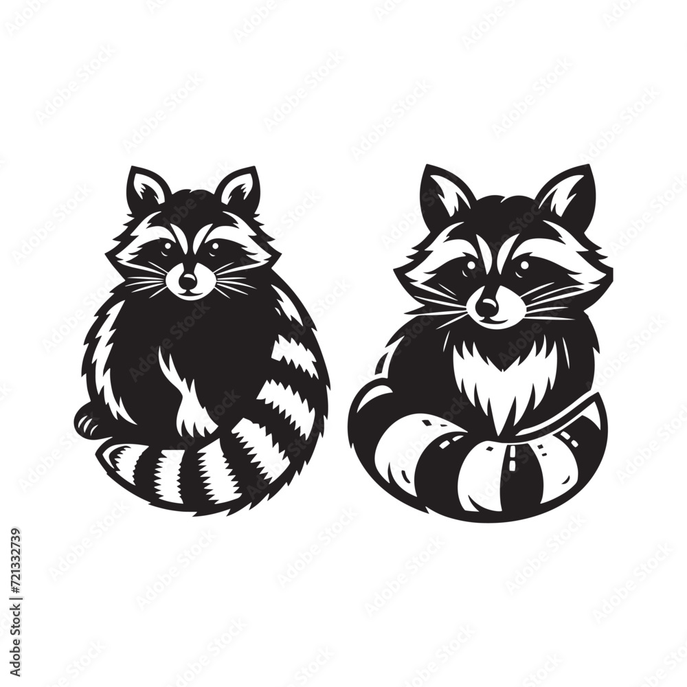 Dynamic Raccoon Sketches: Energetic Silhouettes Reflecting the Vitality of Wildlife - Raccoon Illustration - Raccoon Vector - Animal Silhouette Vector
Dynamic Raccoon Sketches: Energetic Silhouettes Reflecting the Vitality of Wildlife - Raccoon Illustration - Raccoon Vector - Animal Silhouette Vector