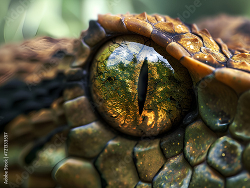 Extreme close up of a snake eye photo