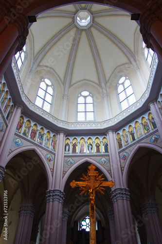 Castelpetroso - Molise -Sanctuary of the Basilica Minore dell'Addolorata - The imposing internal dome photo