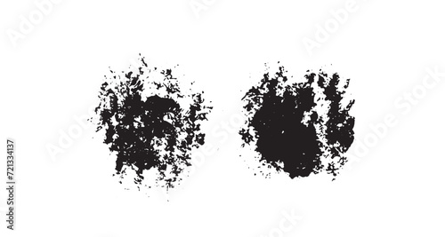 Ink Blots Stroke Set of Two. Paint design element concept vector