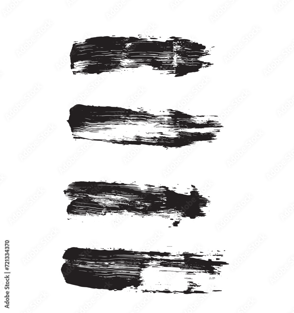 Paint Brush Strokes Set. Graphic element for vector graphics.