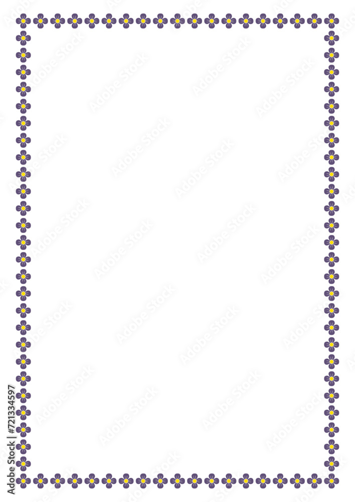 Vector  Flower frame with space for your text or photo. Decorative Floral border frame.