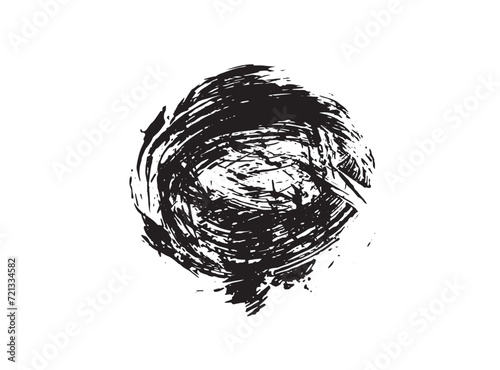 Round Brush Stroke. Design element for vector illustration